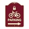 Signmission Parking W/ Lock Cycle & Right Arrow Heavy-Gauge Aluminum Sign, 24" x 18", BU-1824-23473 A-DES-BU-1824-23473 - alternate 1